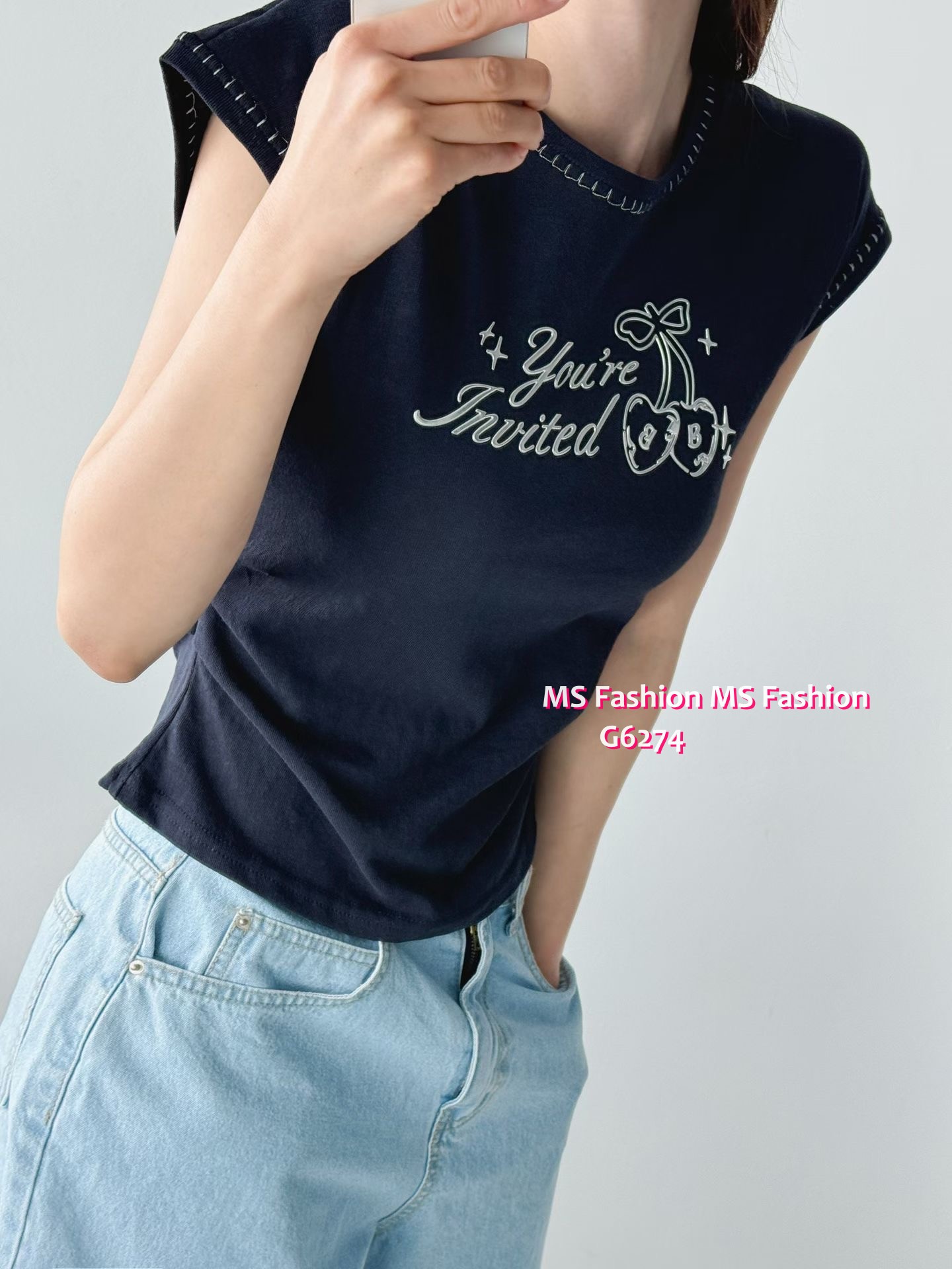 G6274 韓國🇰🇷型格tee仔