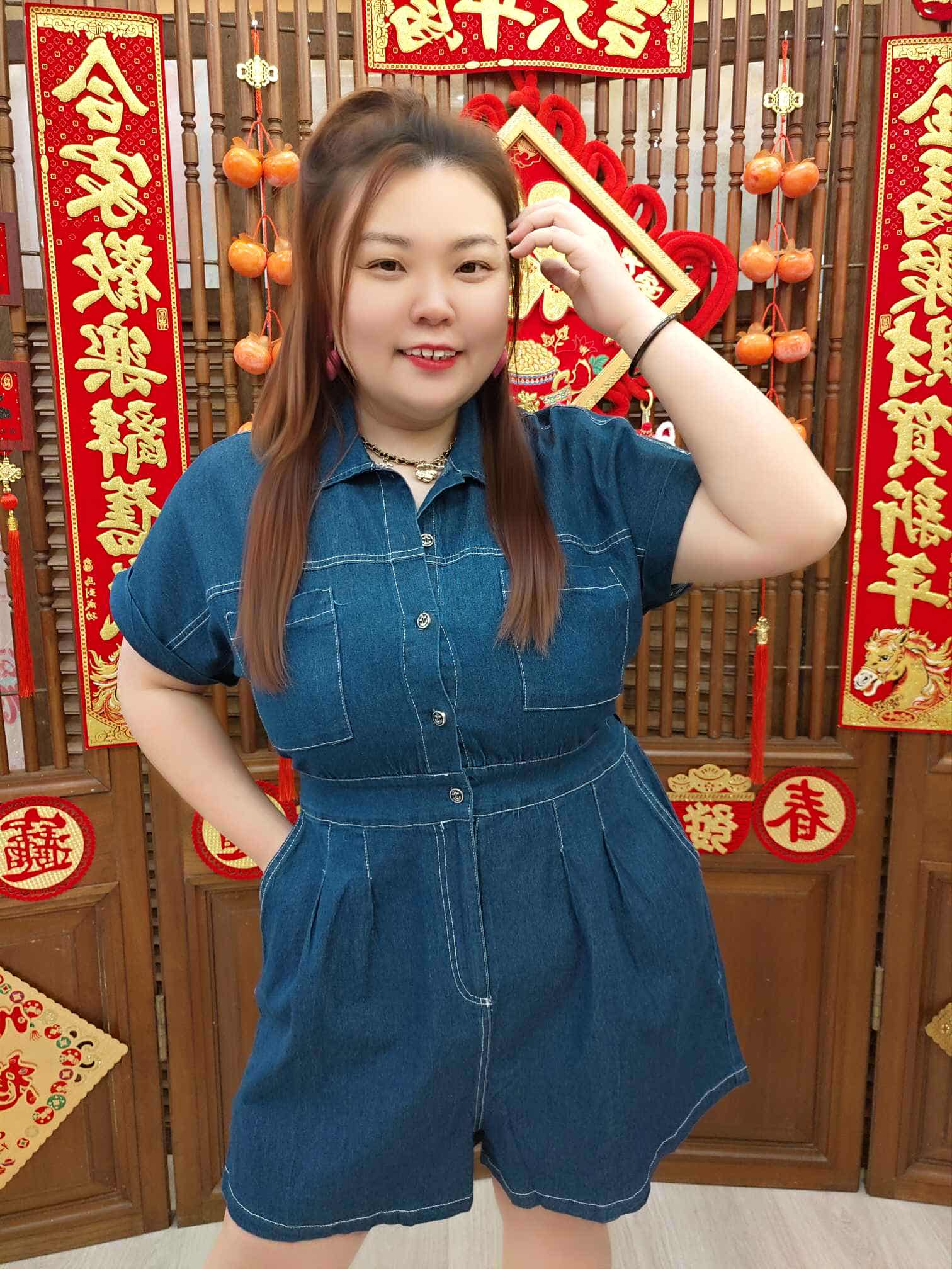 DBD08 TW#3369 牛仔设计款连体裤