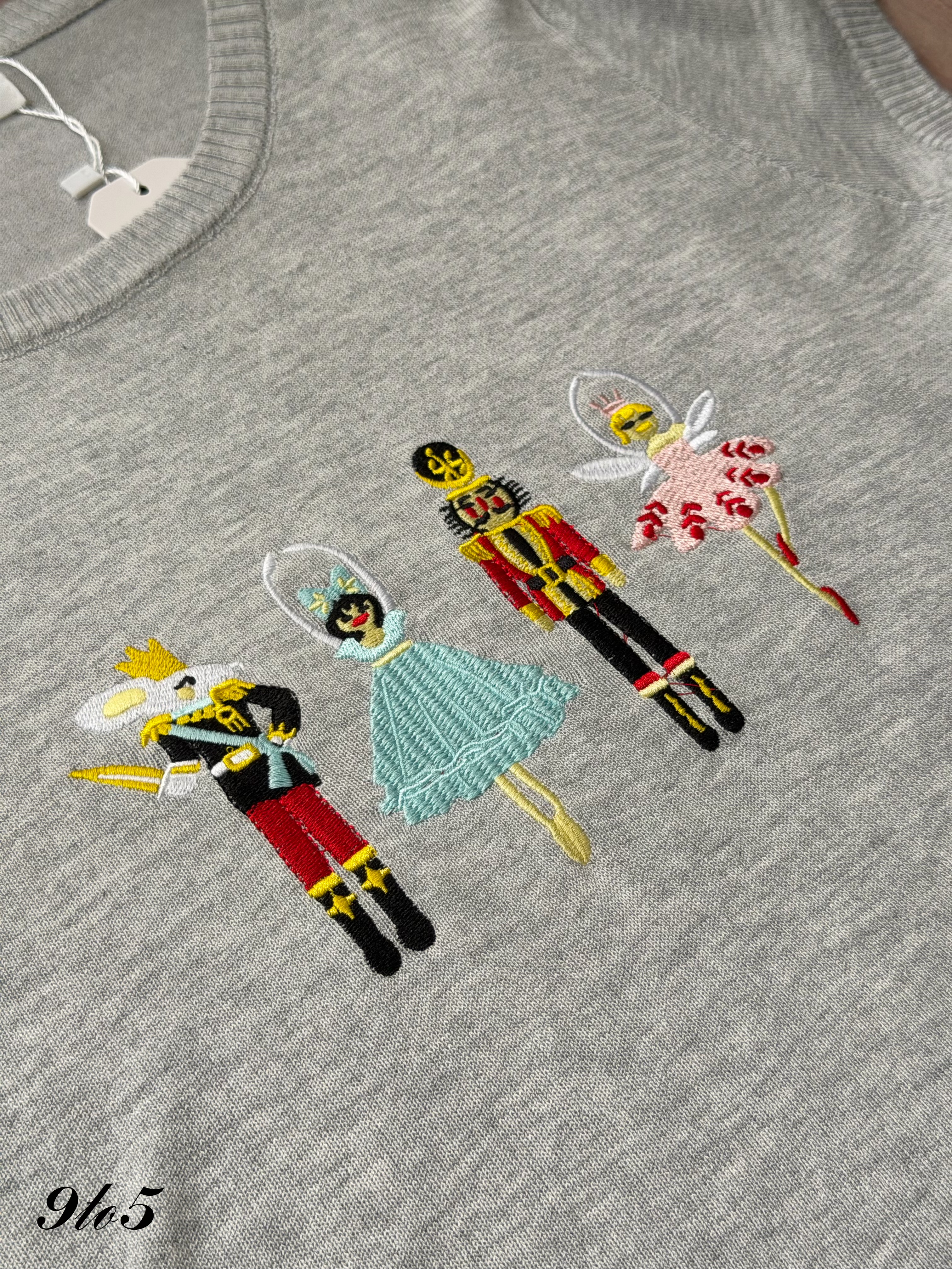 T4454 Embroidery Nutcracker Knit Top - 3 Colors
