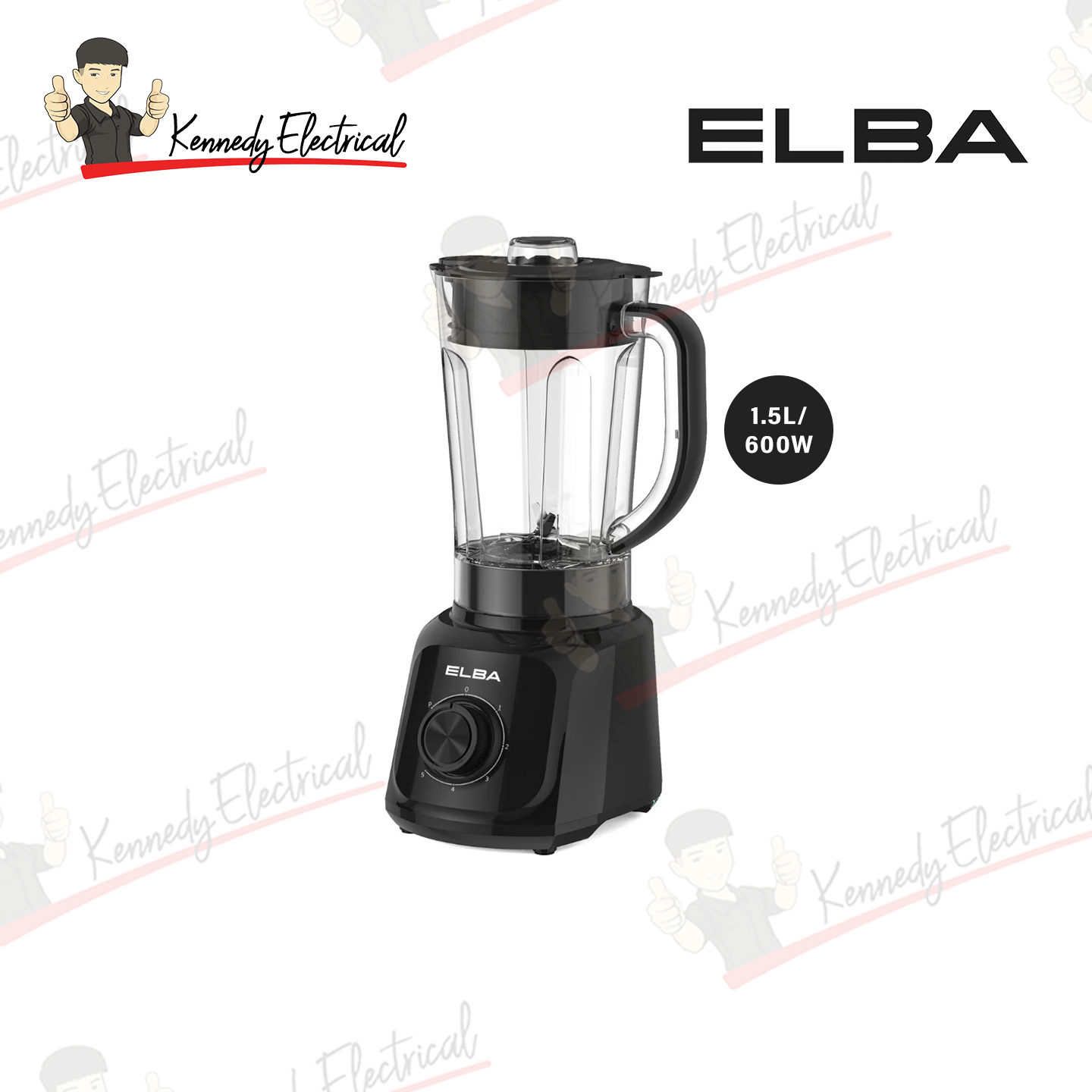 Elba 1.5L Blender With Grinder EBG-R1560(BK)