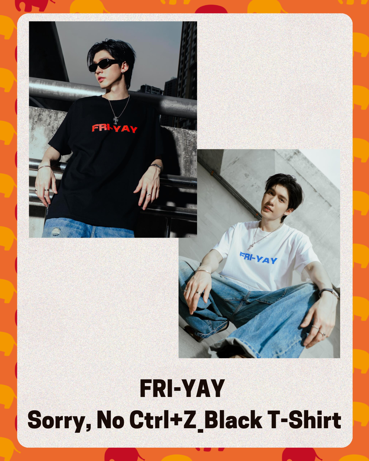 泰國搶購 | FRI-YAY - Sorry, No Ctrl+Z_Black T-Shirt