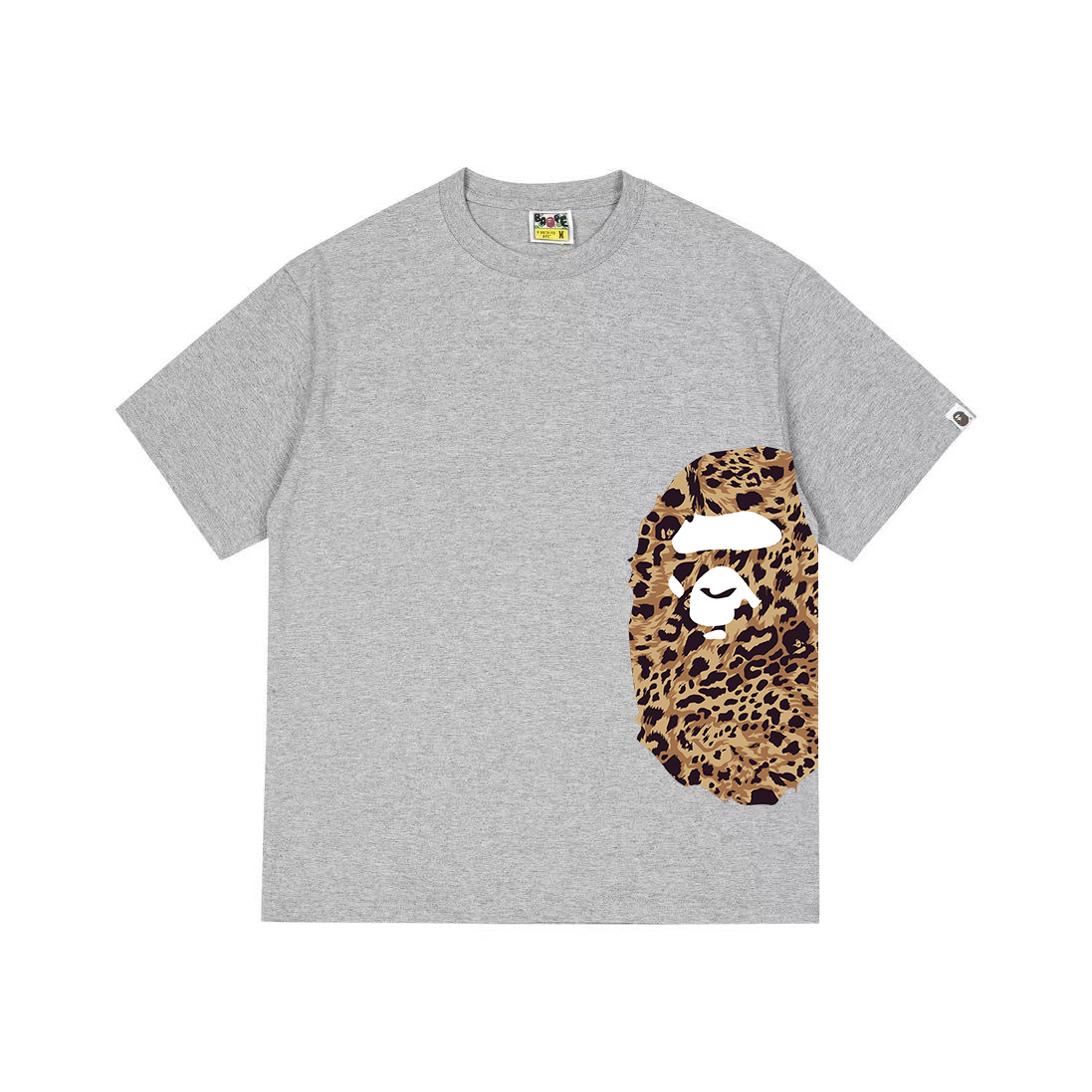 Bape Wild Leopard Pattern Ape Head Relaxed Fit Tee