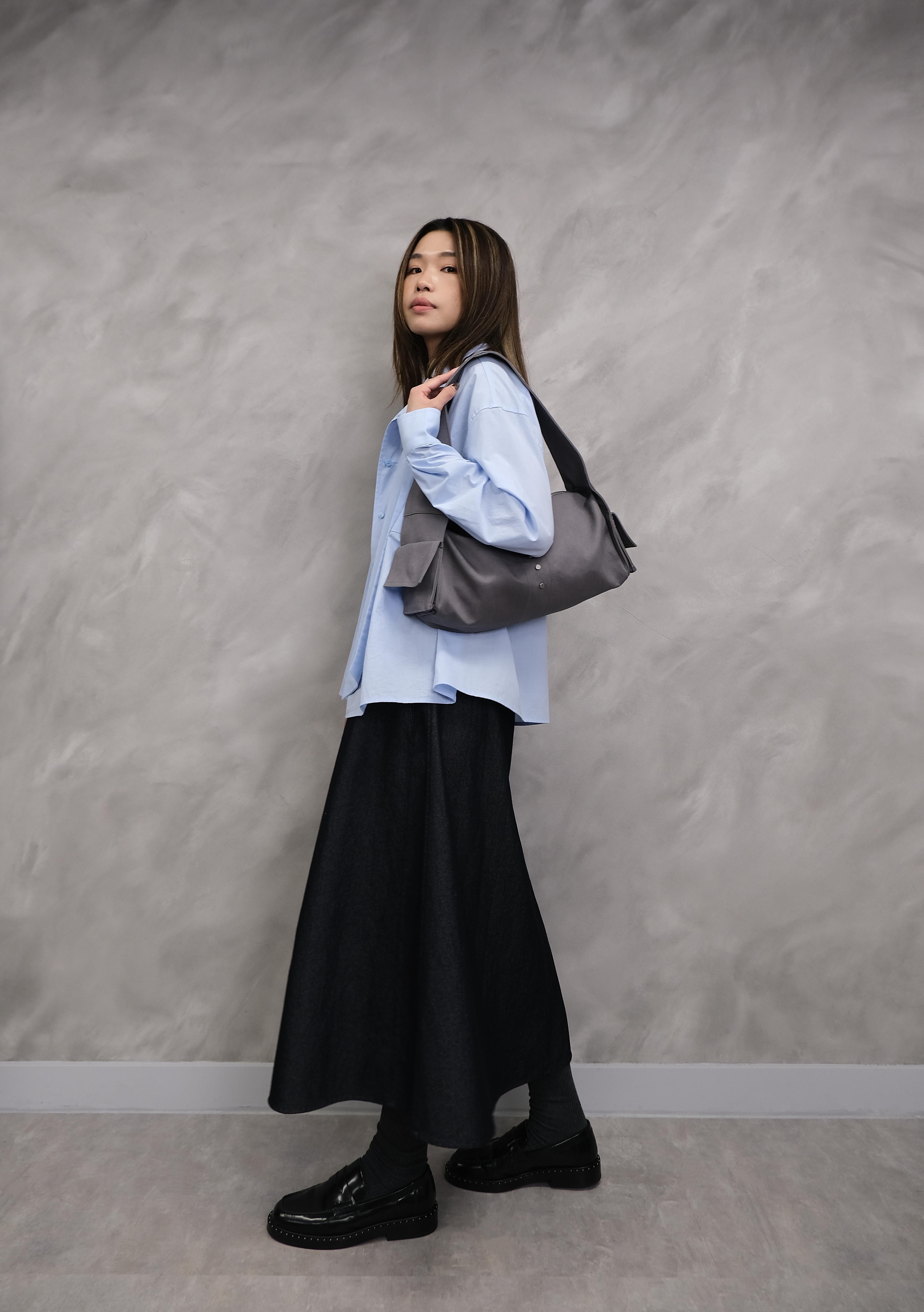 Cotton full skirt (with belt)  #sk37