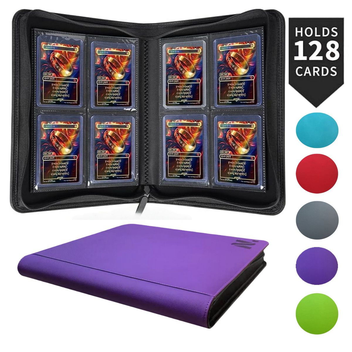 4格 Toploader 卡簿 128卡位 （紫色）