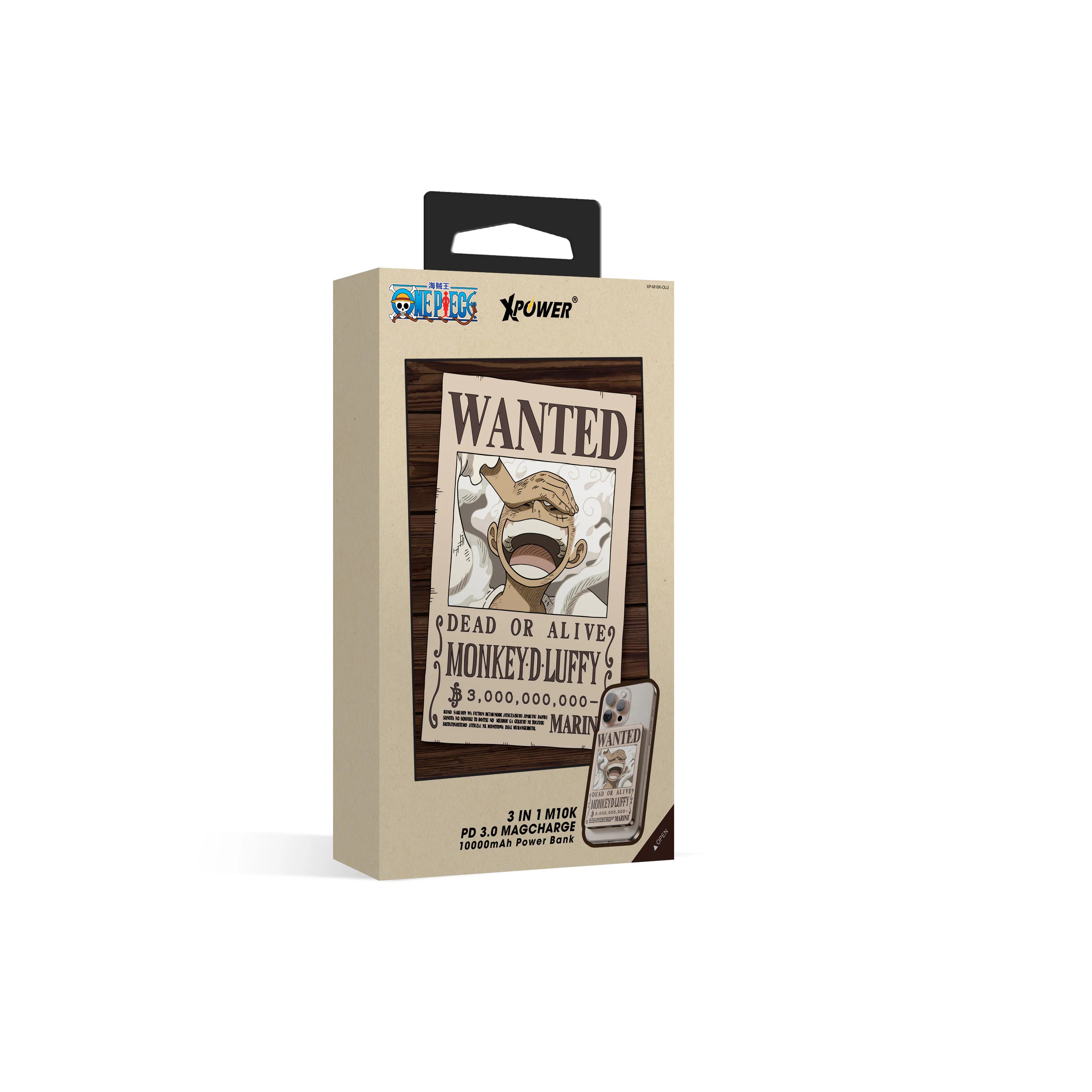 (3C認證版)XPower x One Piece 3合1 10000mAh超薄數顯移動電源 M10K-OLU