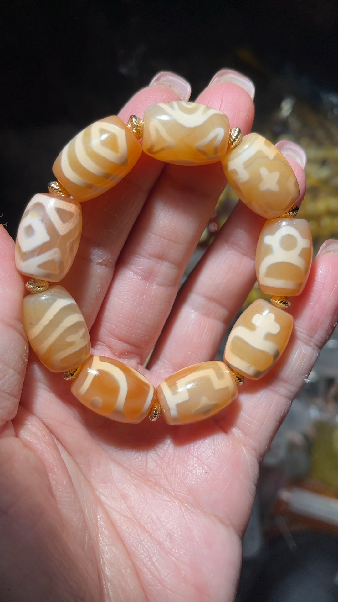 西藏糯粉黃肉多寶天珠