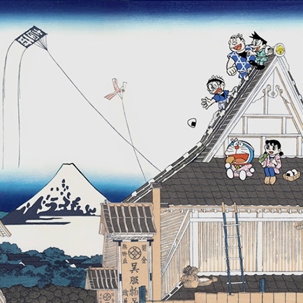[新款訂購] 多啦A夢浮世繪 Puzzle 砌圖 （木桶/ 風箏 / 行山) 富士山 300塊| Doraemon禮物
