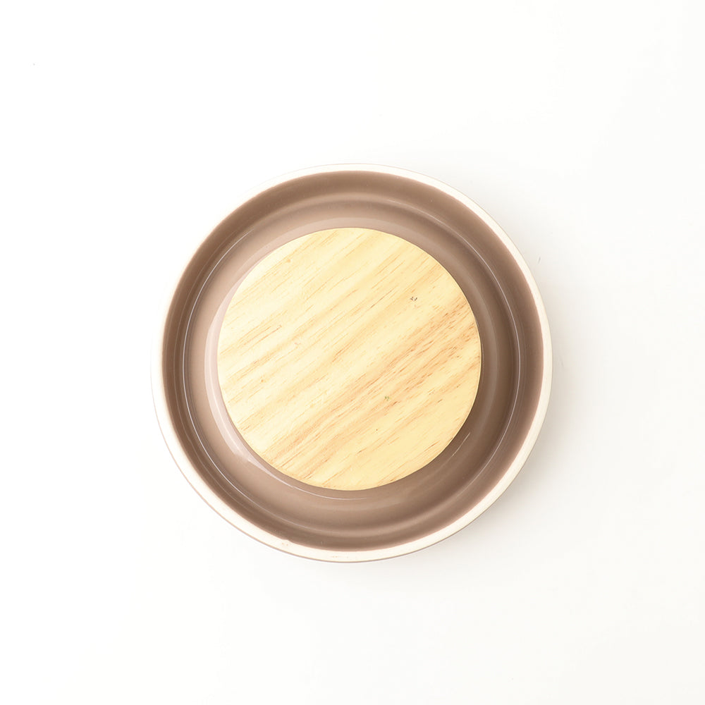 Monchéri🇯🇵 柔和螺旋原木底座慢食陶瓷碗 (Natural Circle Food Bowl)