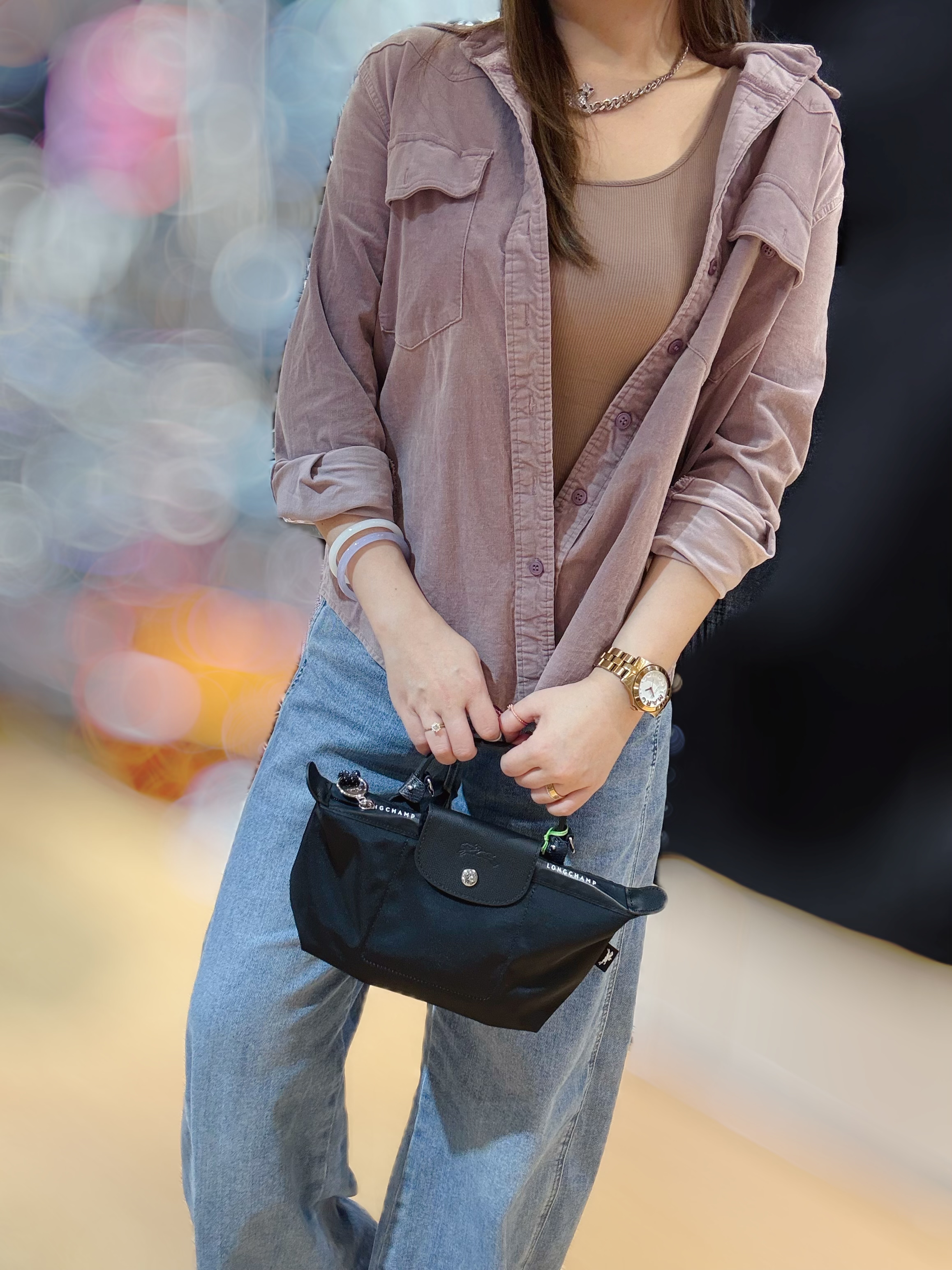 Longchamp energy pouch blk