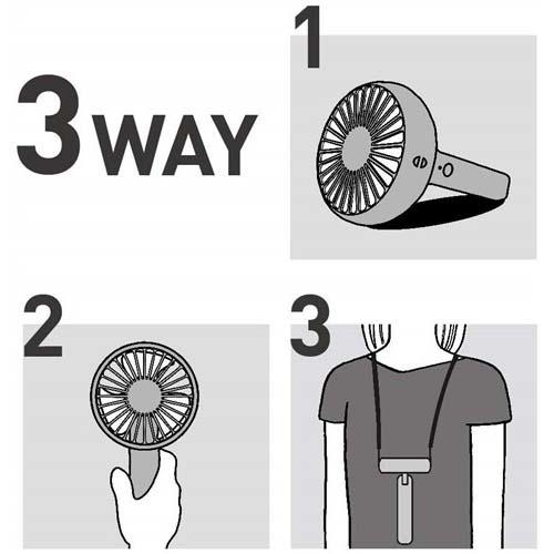 [現貨] [日本直送] 米奇 3 WAY USB手提風扇 {TF396339}