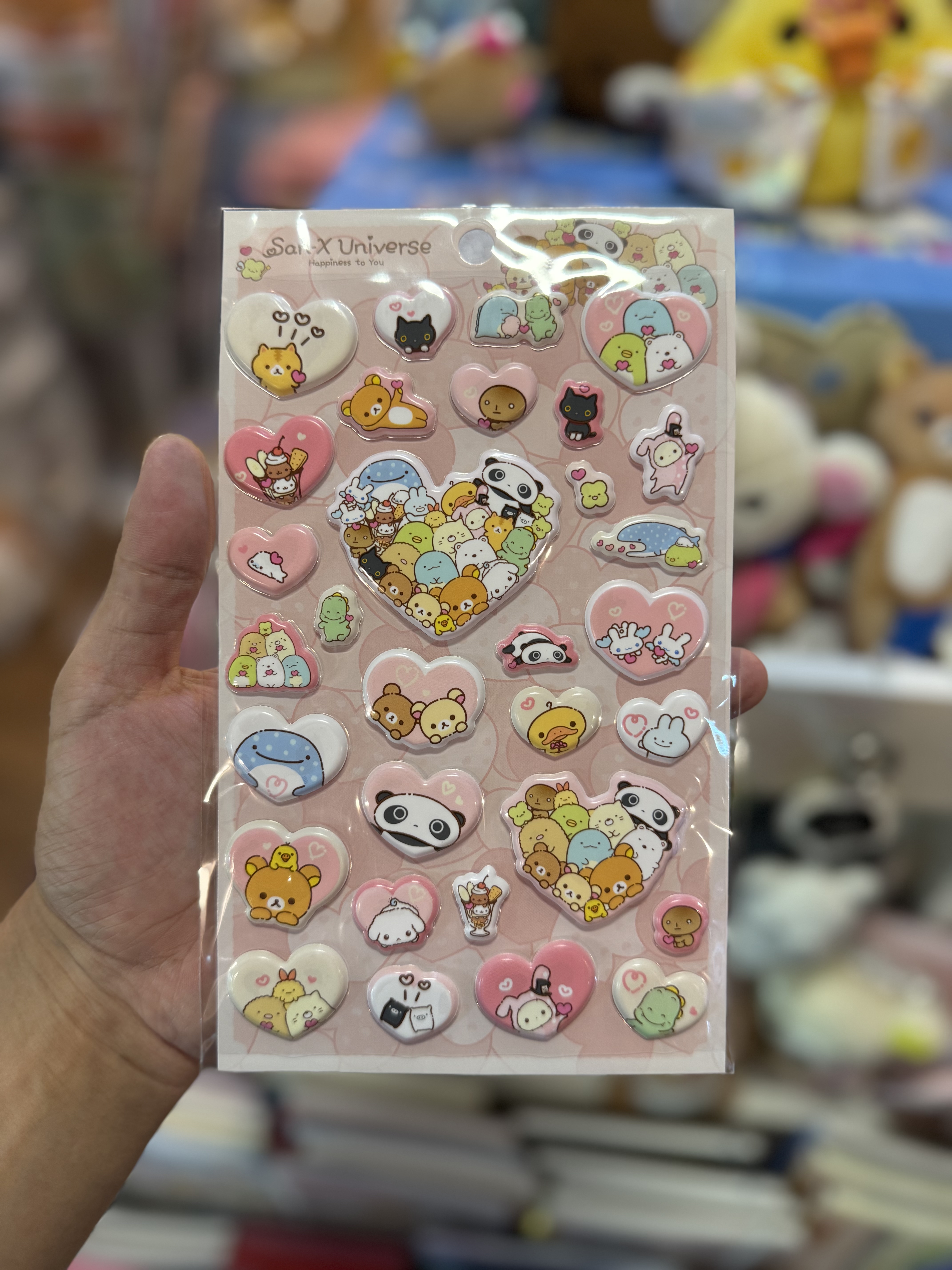 《現貨》全新San-x心心系列立體貼紙