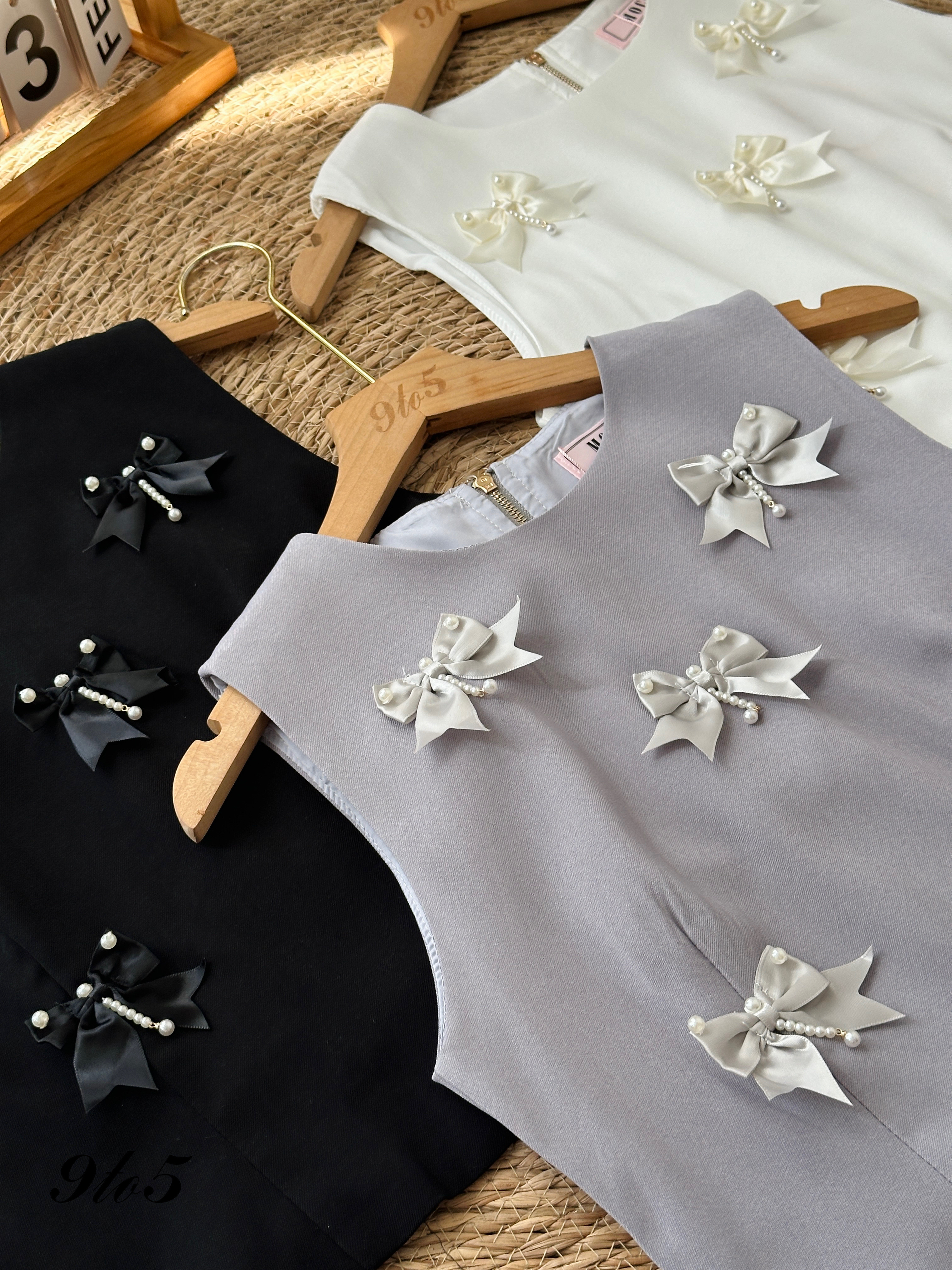 T3964 Sleeveless Ribbon Top - 3 Colors