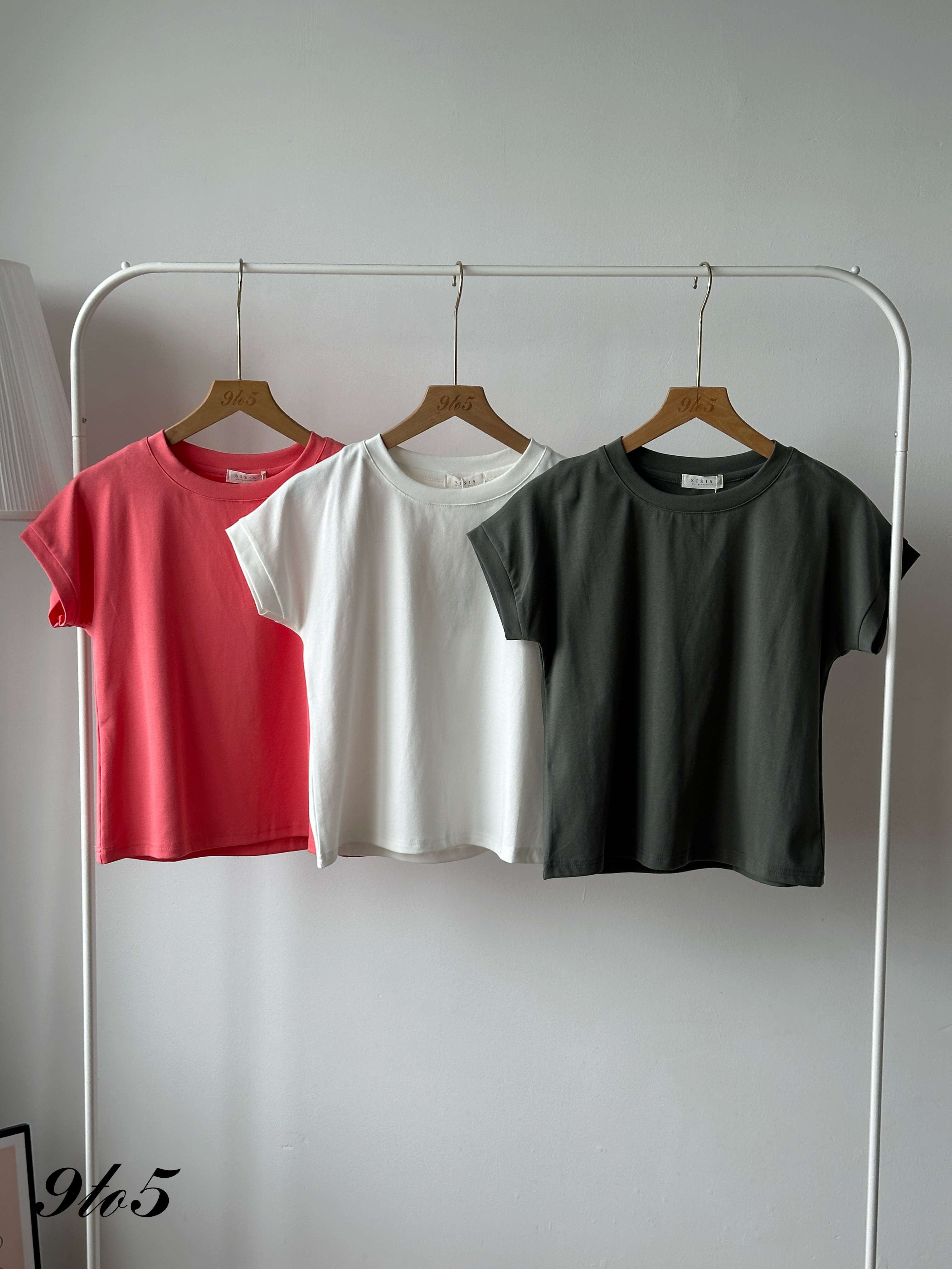 T4345 Cape Sleeve Plain Tee - 5 Colors 