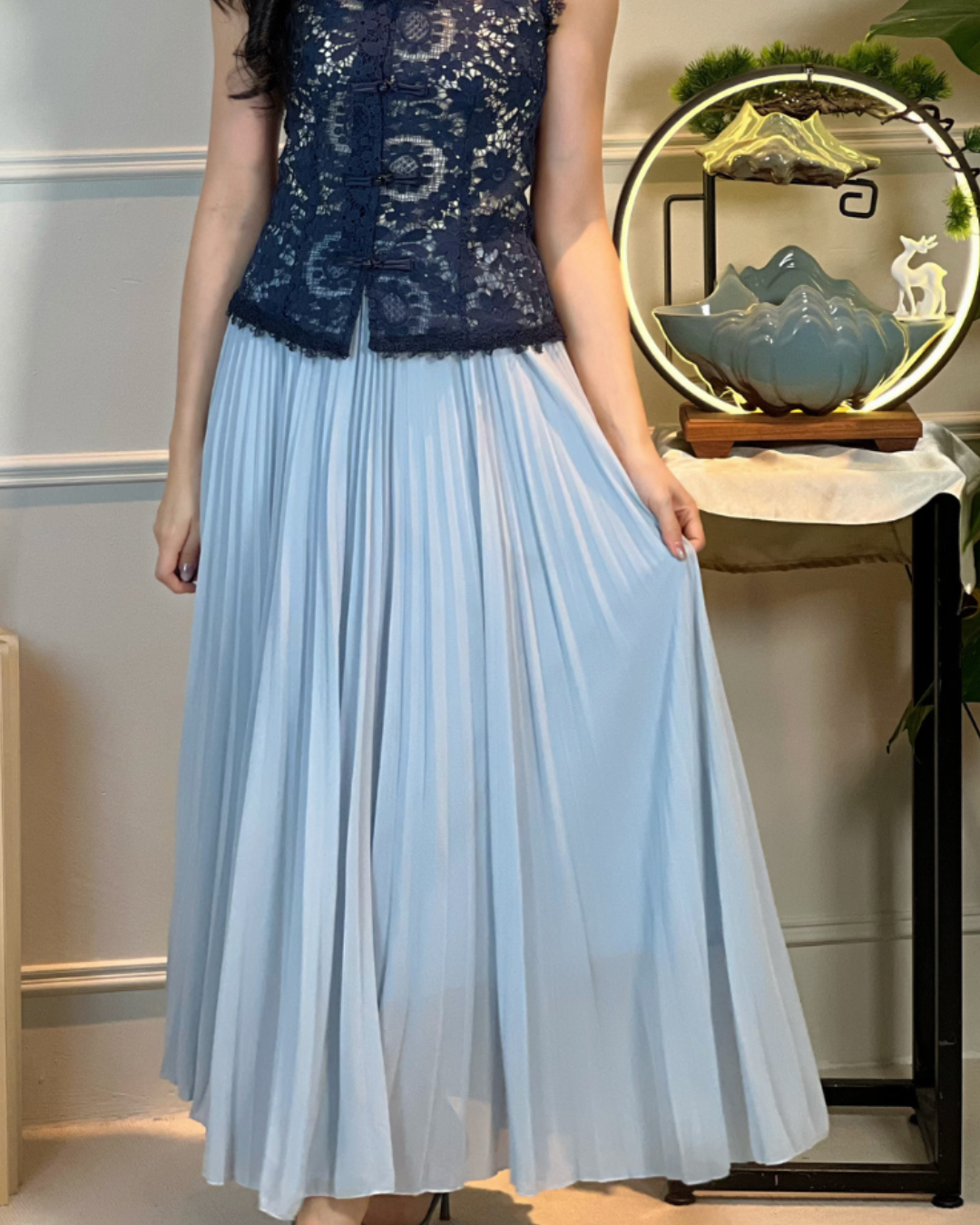 5104 Quintina Pleated A Line Skirt 
