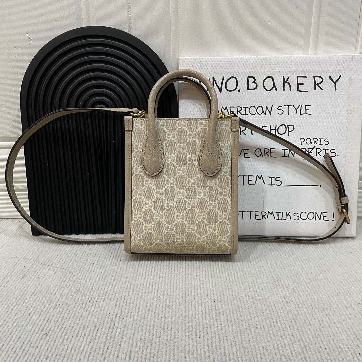 【預訂貨品】Gucci燕麥色老花琴譜包 