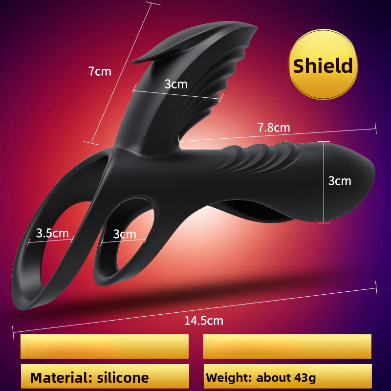 情趣用品成人夫妻共用男用震动锁精环代发震套环