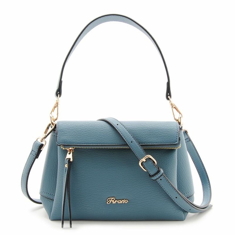 《現貨》日本firano 摺疊設計皮質側孭包(藍色)