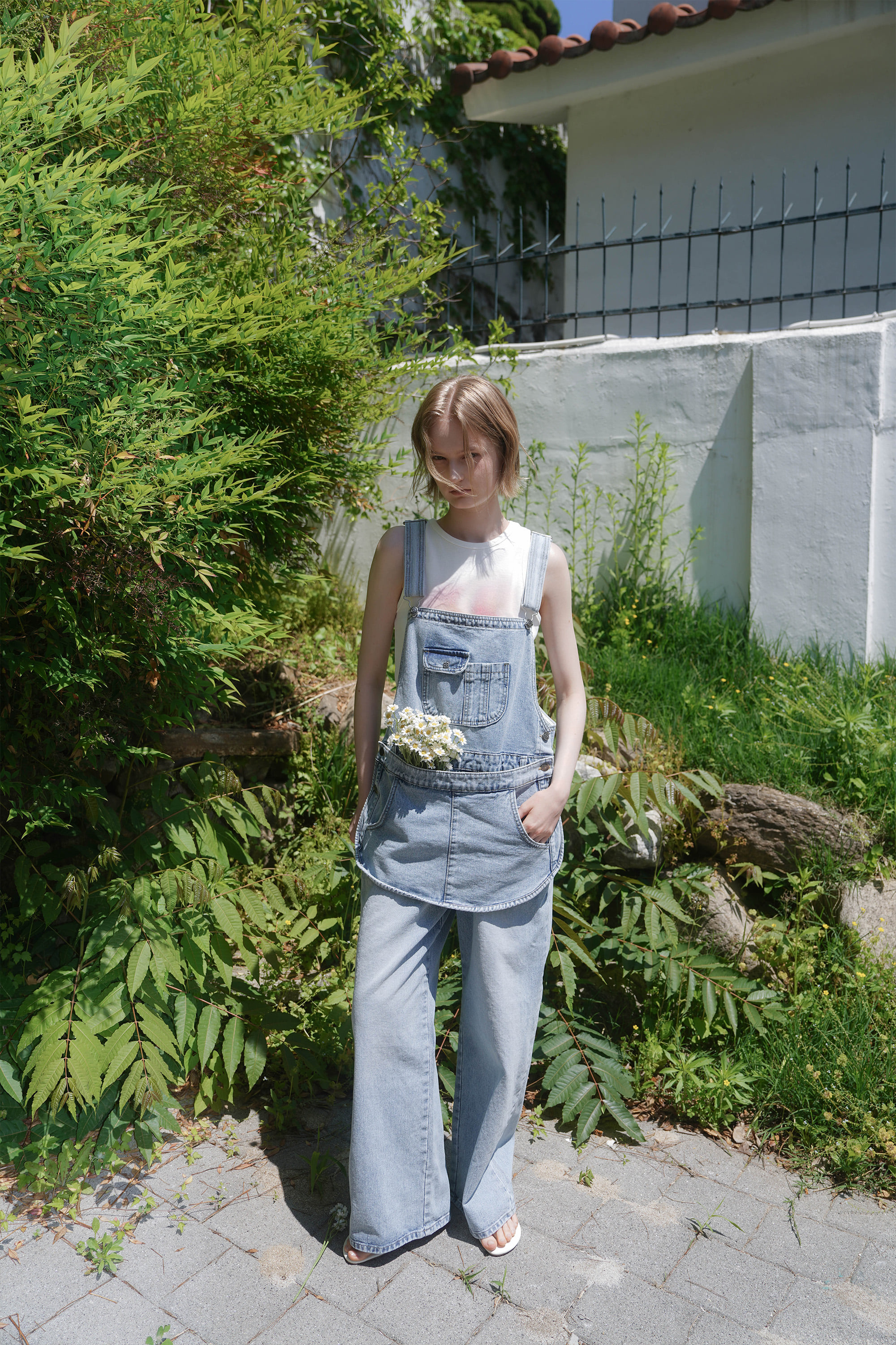 韓國🇰🇷設計品牌Heeari | Maggie Layered Denim Overall Pants
