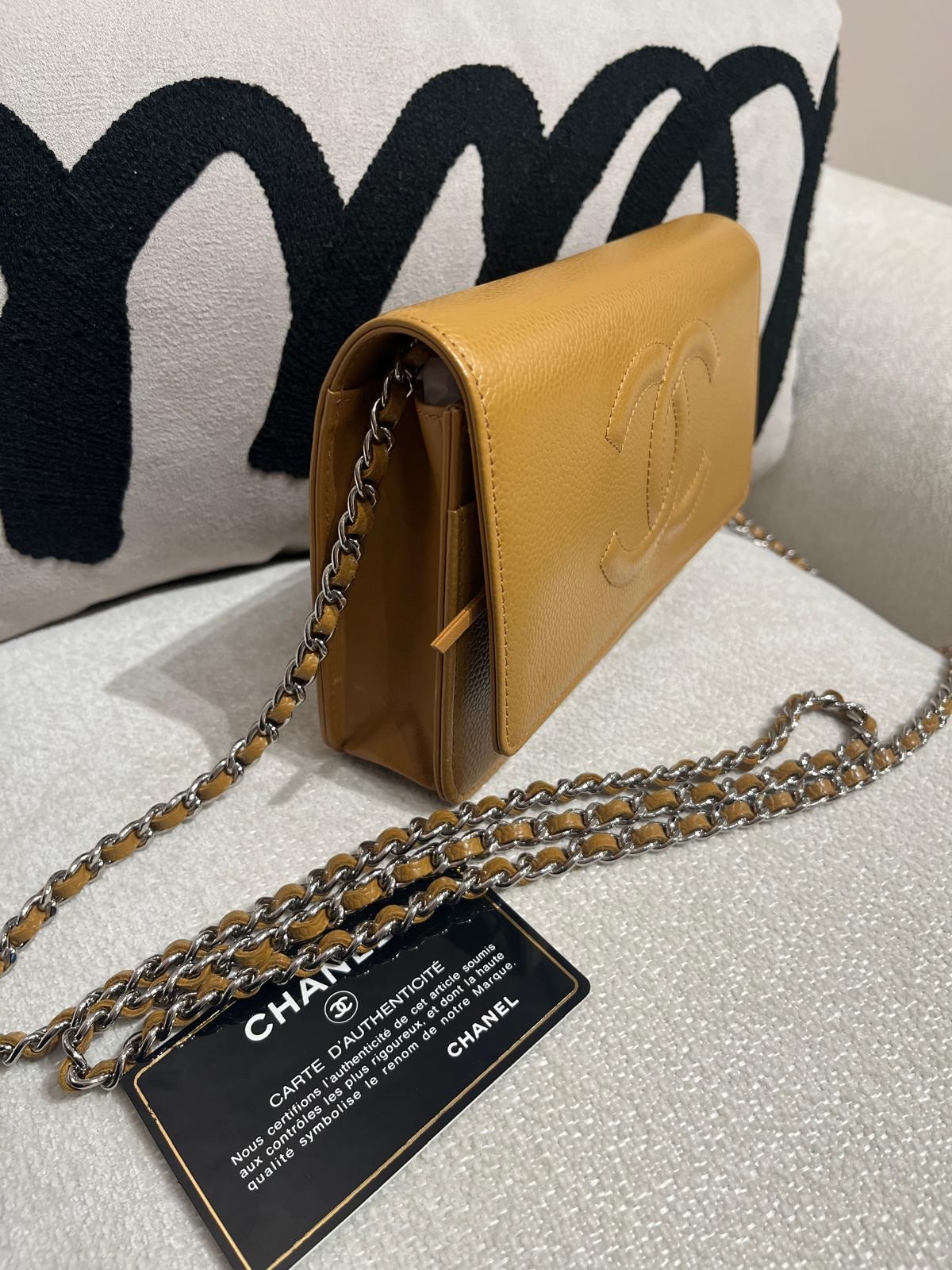 Chanel wallet on chain 荔枝牛皮 100%Authentic ,99%new閑置品  ✅17CARD✅盒 