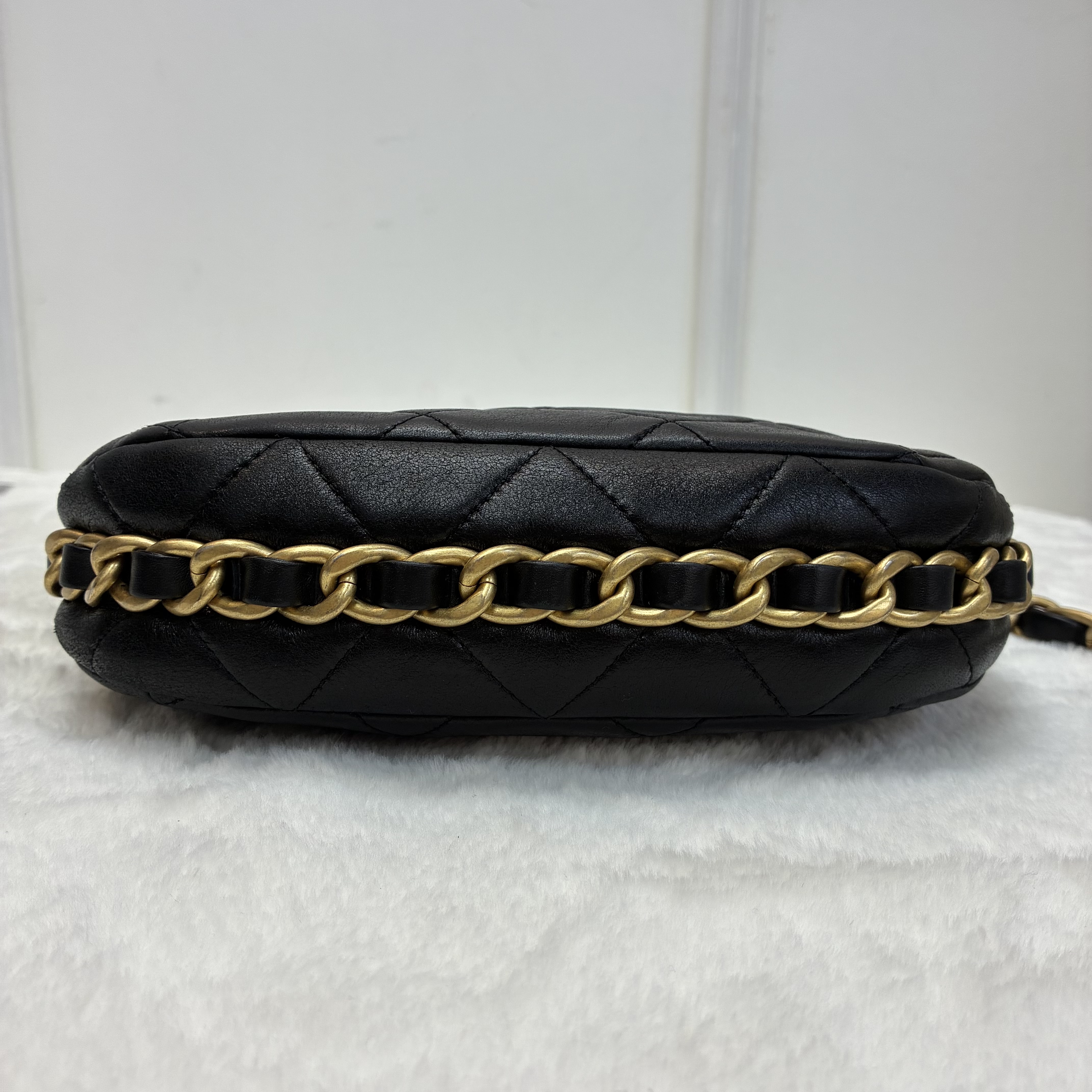 Chanel 23K 皮穿拉鍊單肩包 可調節