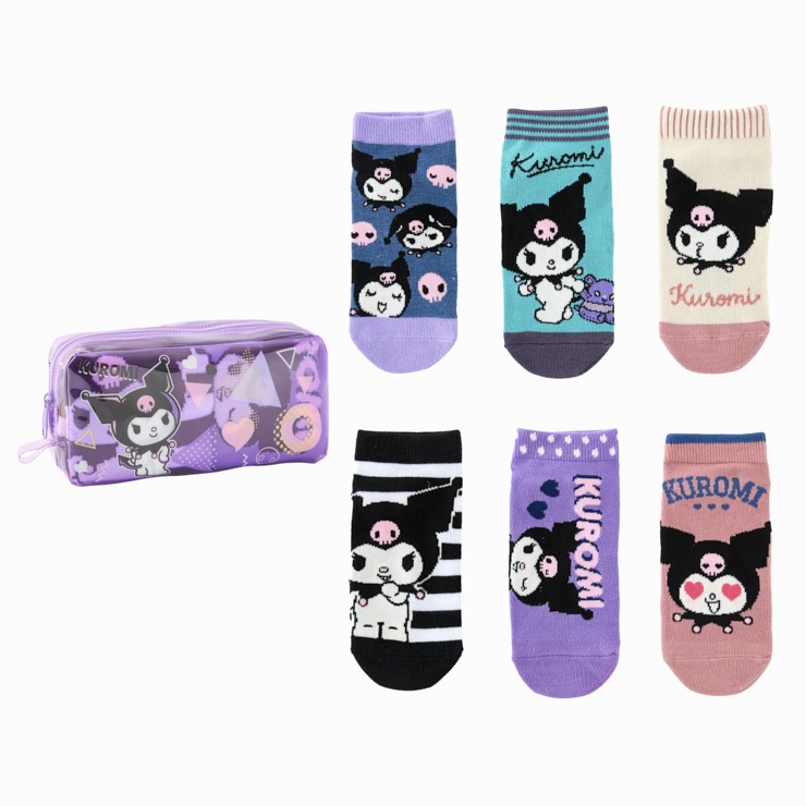 日本直送日本版 Sanrio 一套六對短襪