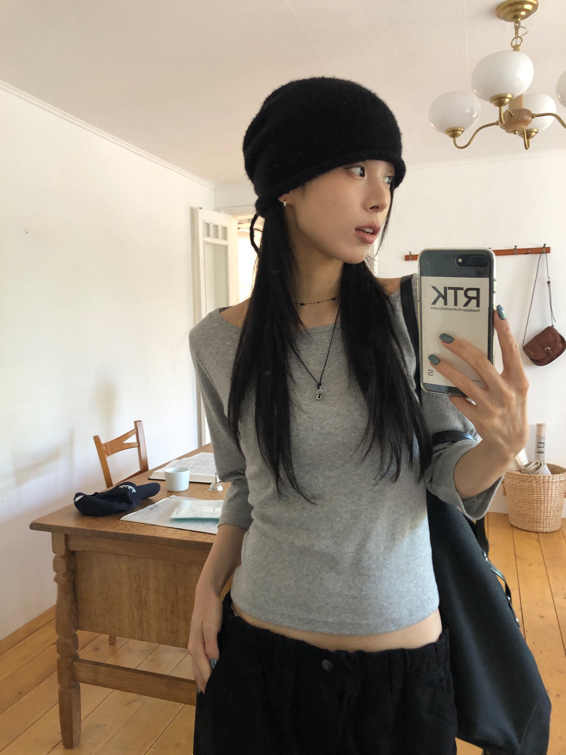 Boat Neck Mid Sleeve Top