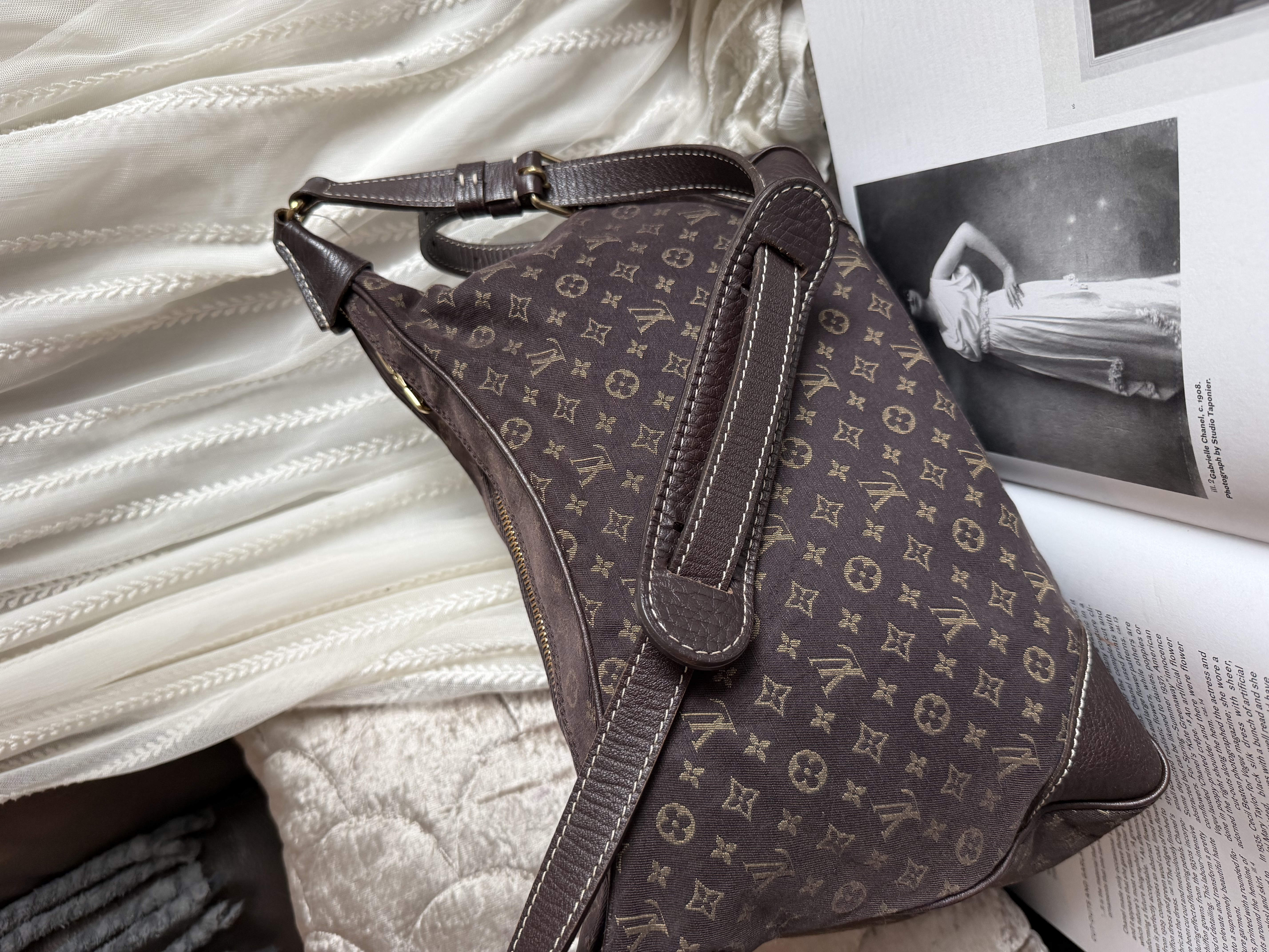 LOUIS VUITTON Monogram Mini Lin Boulogne bag
