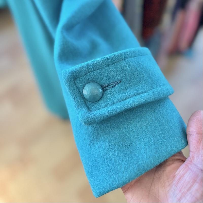 **Vintage 1980s Julian Turquoise Winter Blazer 70% Wool / 25% Nylon (MT2158 )