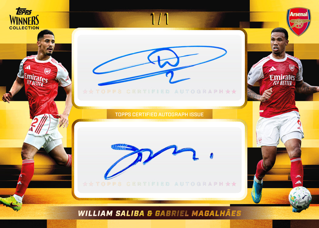Topps Winners Collection Arsenal 2025/26 英超冠軍珍藏卡盒｜每盒1簽名＋2限量卡
