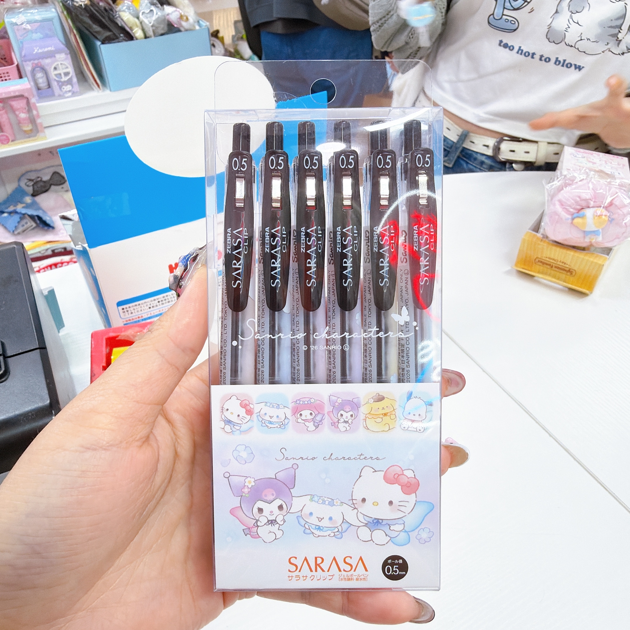 日本直送日本製造sarasa 一盒六支0.5黑色原子筆超好寫