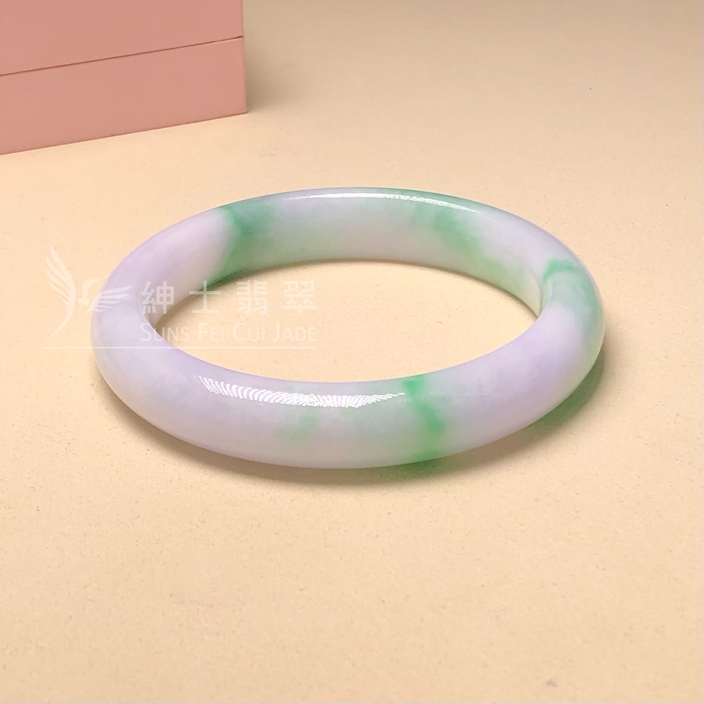 白底青福鐲58mm