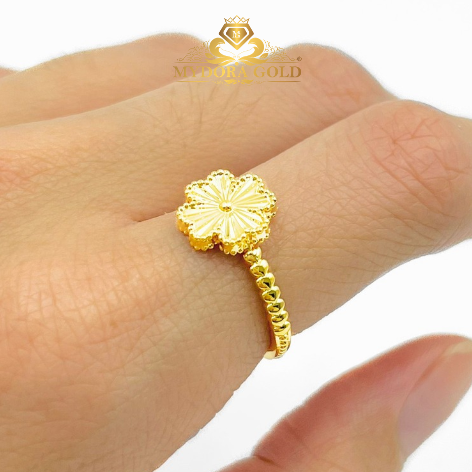 MYDORA Cincin Radiant Lucky Leaf (5G) l EMAS 916/22K
