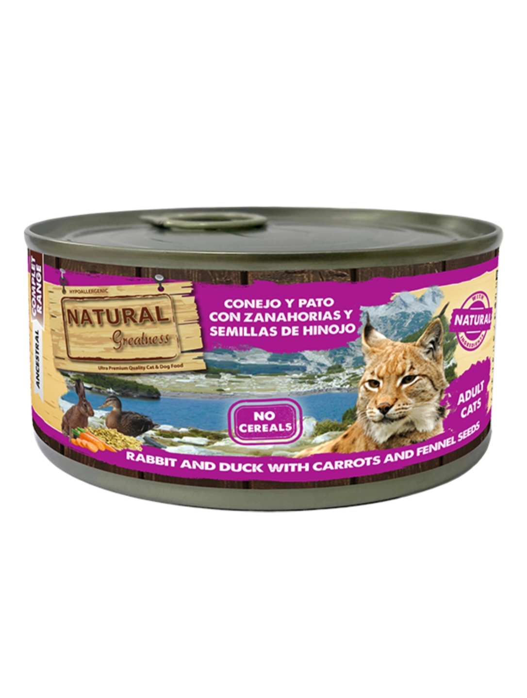  Natural Greatness 「兔肉與鴨肉配胡蘿蔔和茴香籽」成貓主食185g