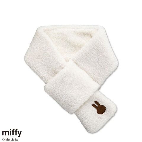 miffy 毛毛 米白色 頸巾 6330463