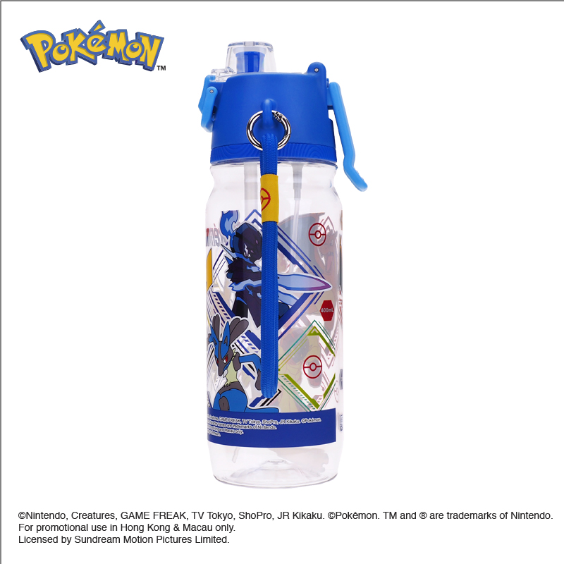Pokemon 650ml BPA BPS Free Water Bottle w/ Sip & Mist Spray  噴霧啜飲二合一水樽膠水樽