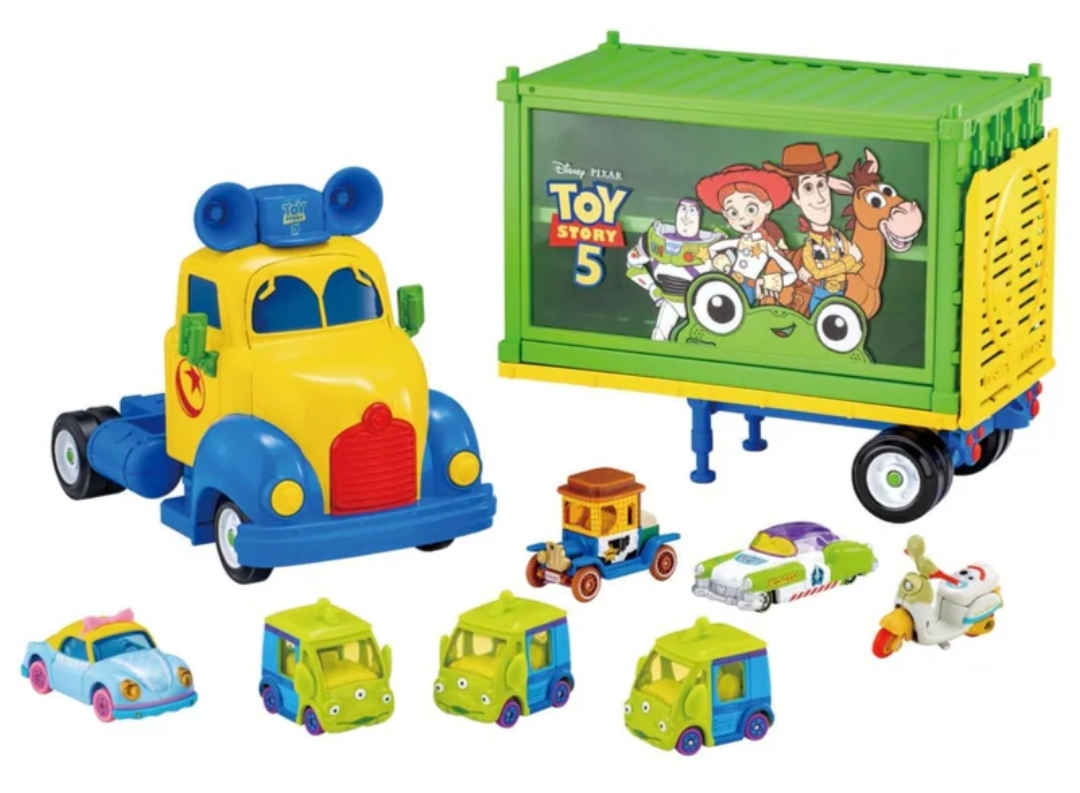 正版 Disney Pixar Toy Story 5 反斗奇兵5 玩具貨櫃車 胡迪巴斯光年翠絲角色車玩具