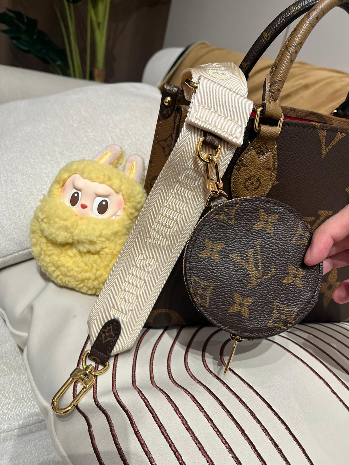 未使用品 Lv OnTheGo PM M46373 Monogram Reverse 100%Authentic, Unised ✅Coin purse ✅nfc✅dust bag ✅可調節肩帶✅box