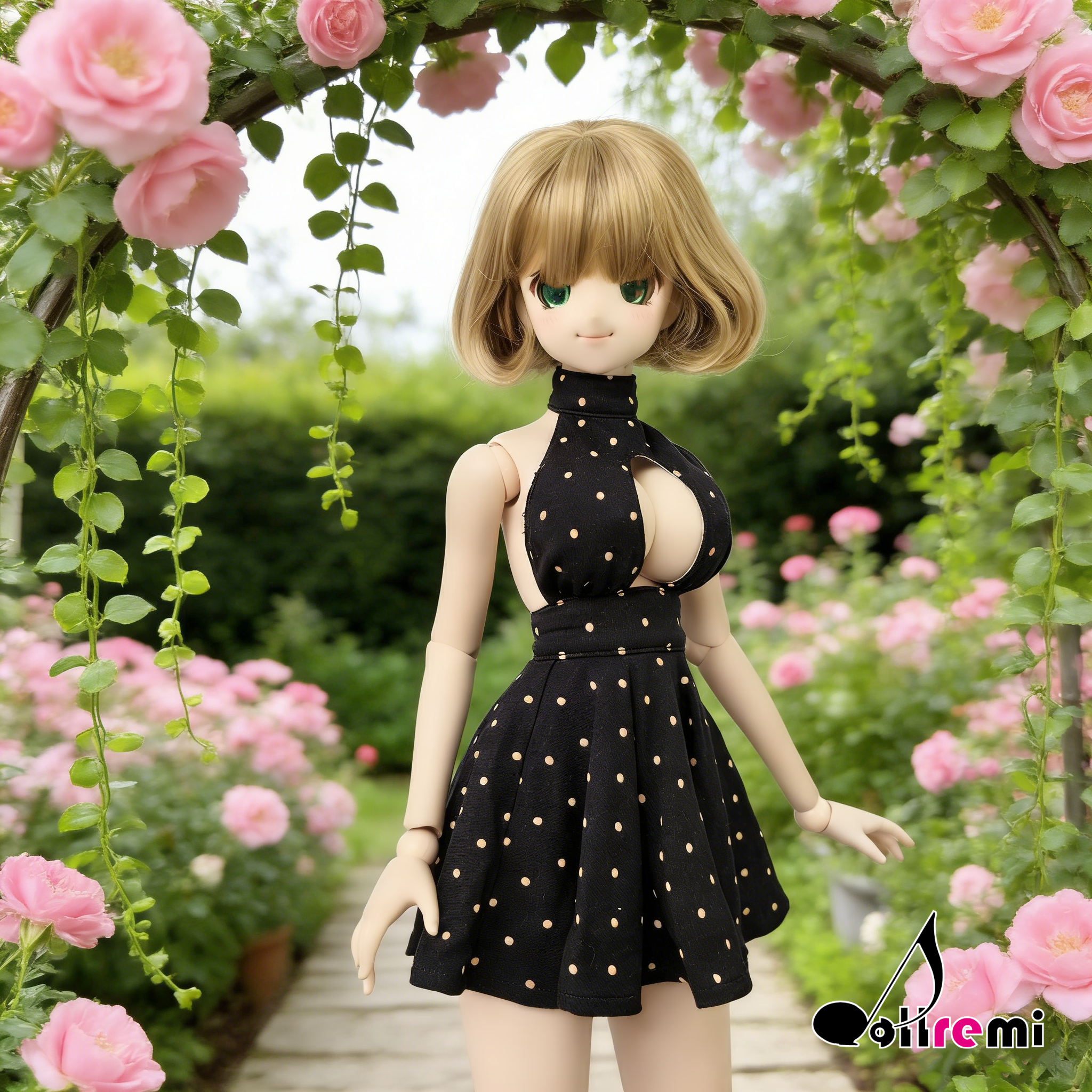 【dollremi】(DD0283C) 開胸傘裙 Open chest umbrella Dress