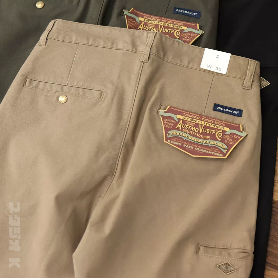 微彈CHINO直筒長褲