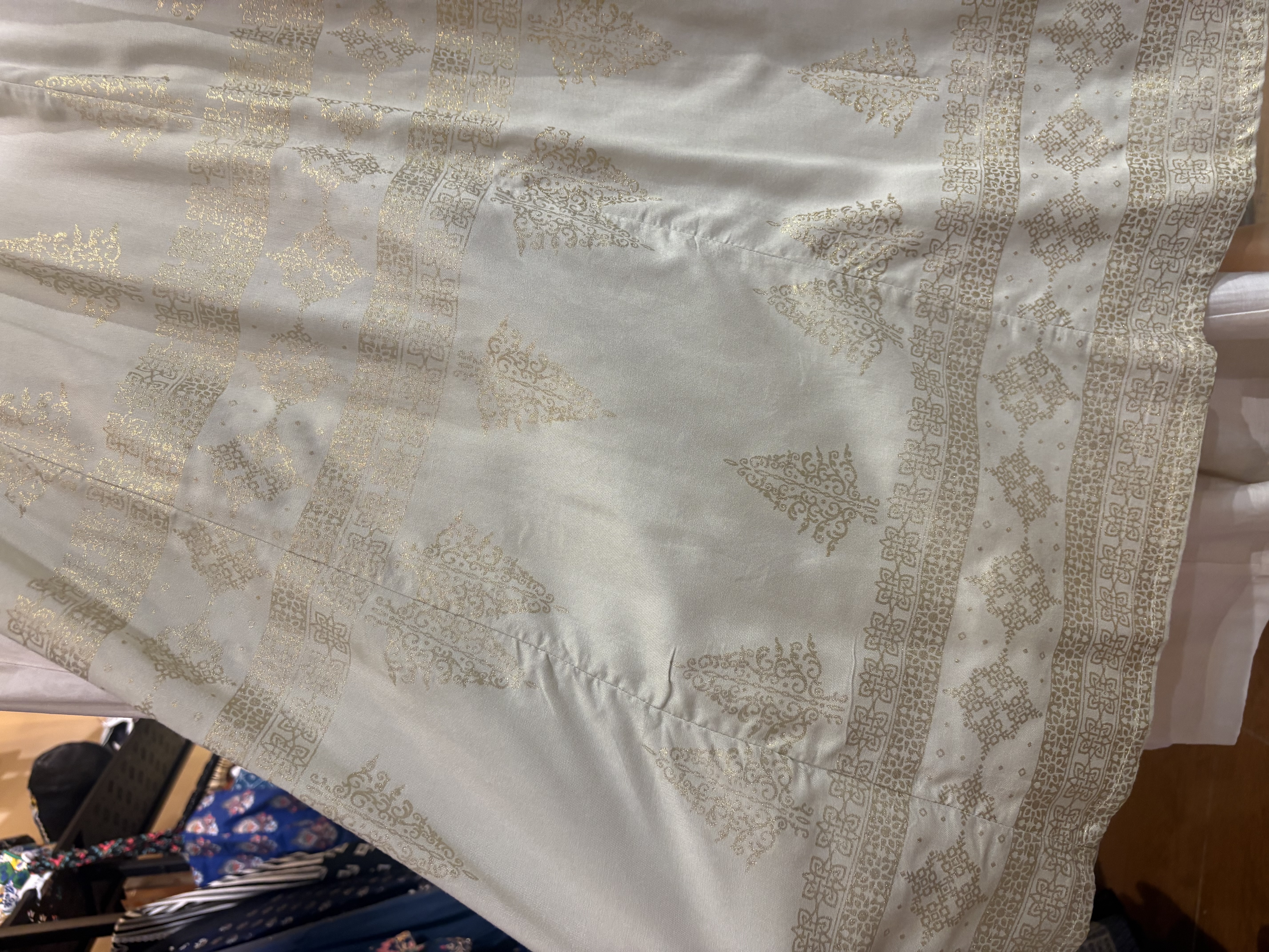 White with Gold lining Skirt #1445