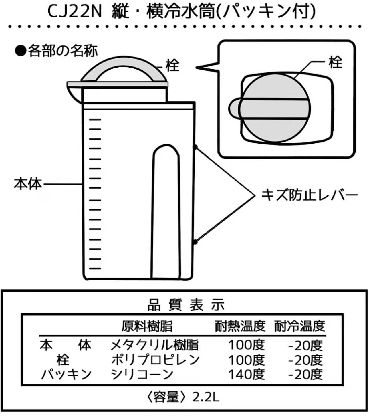 日本製Skater耐熱樹脂水壺