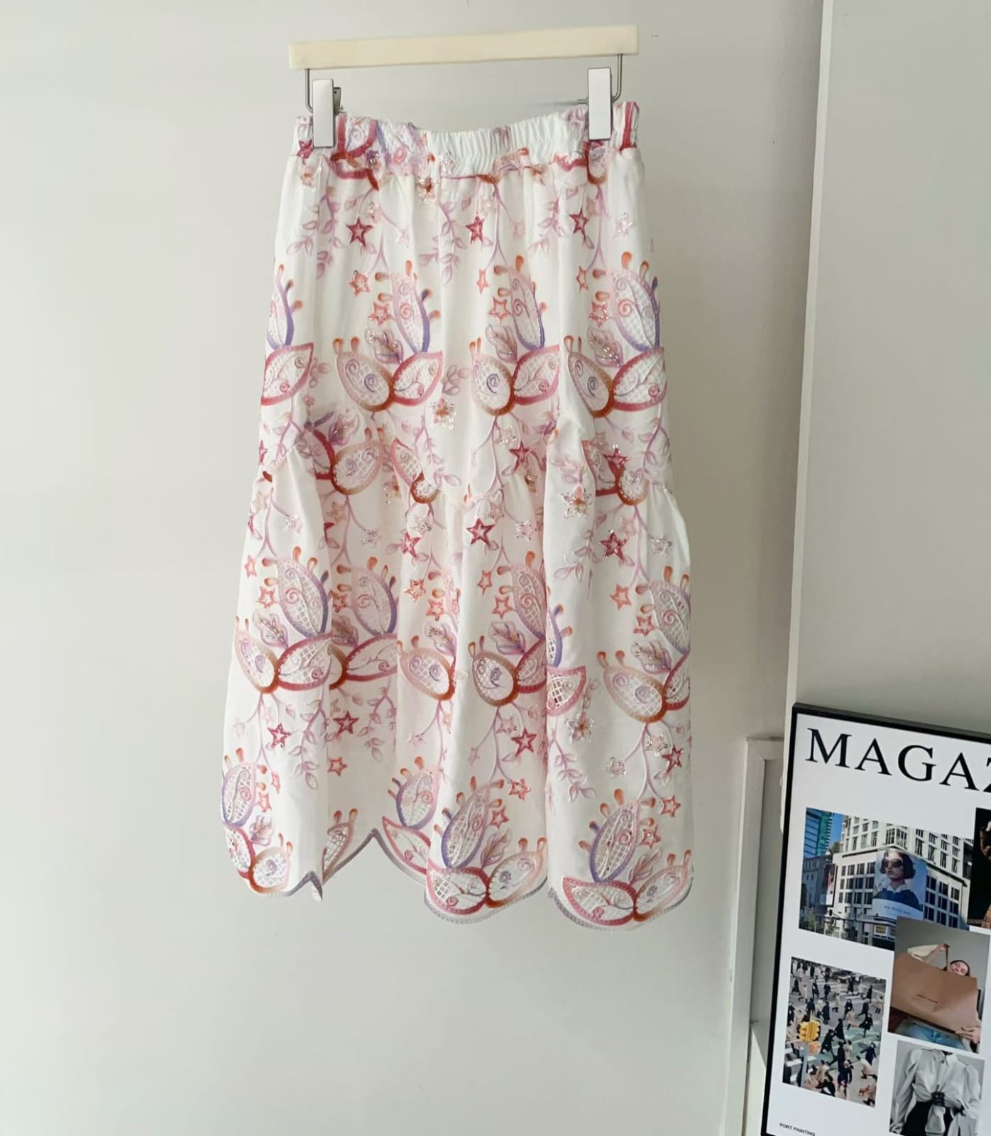 高質刺綉通花半裙