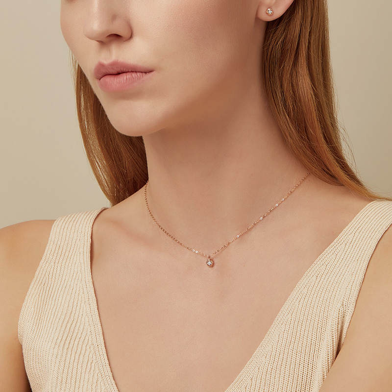 DIDIER DUBOT Miss Doux 玫瑰金頸鏈 (JDRNR4S31ZC)