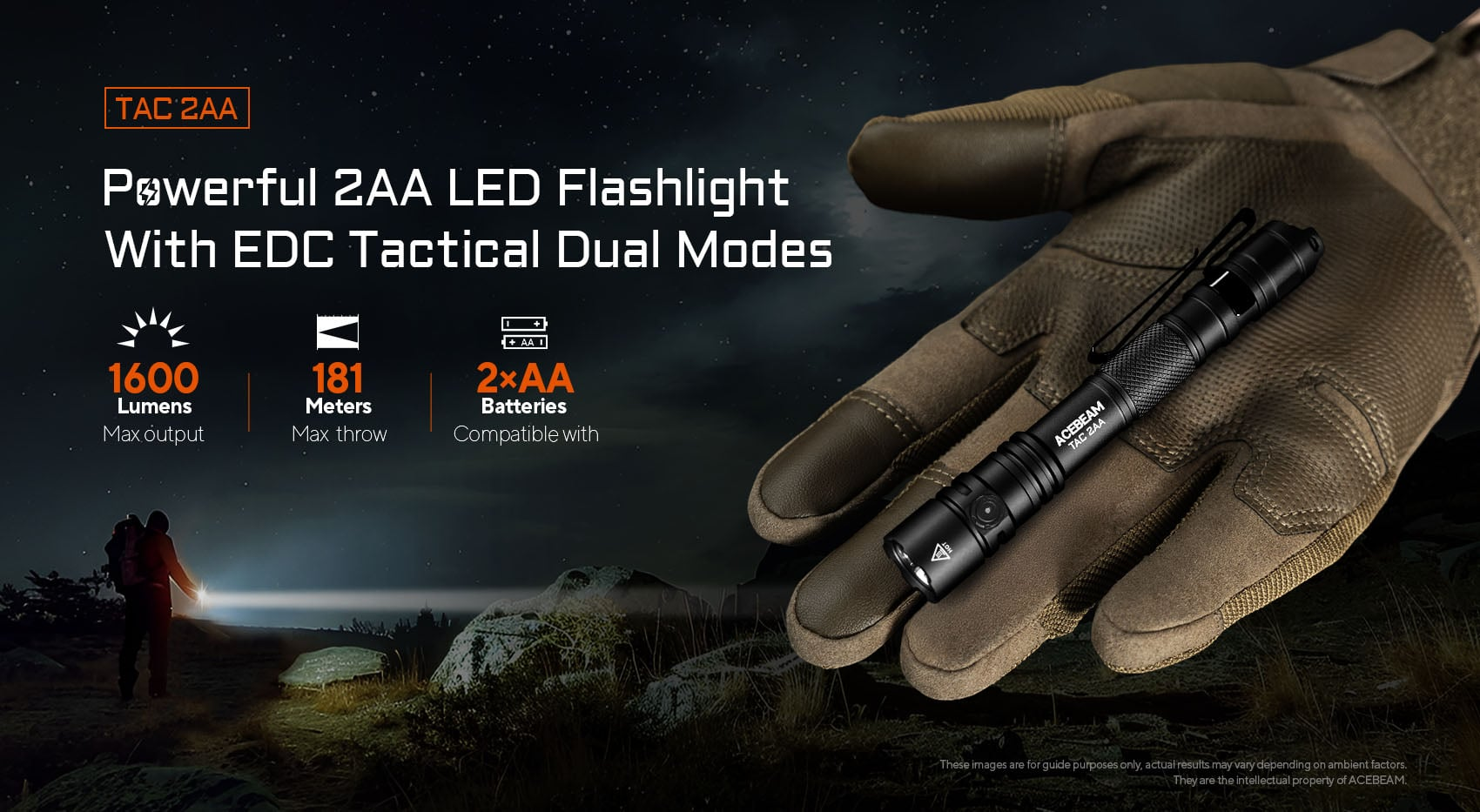 Acebeam TAC 2AA Blue SFT25R Led