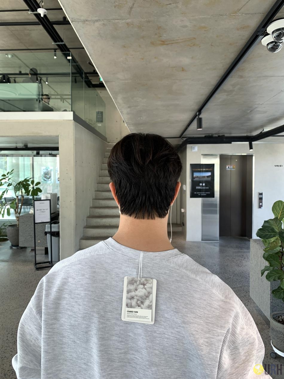 【100%保證韓國直送】高品質精梳棉立體坑紋挺闊寬鬆亨利領長袖 Tee 👕 [5 color] RL114866