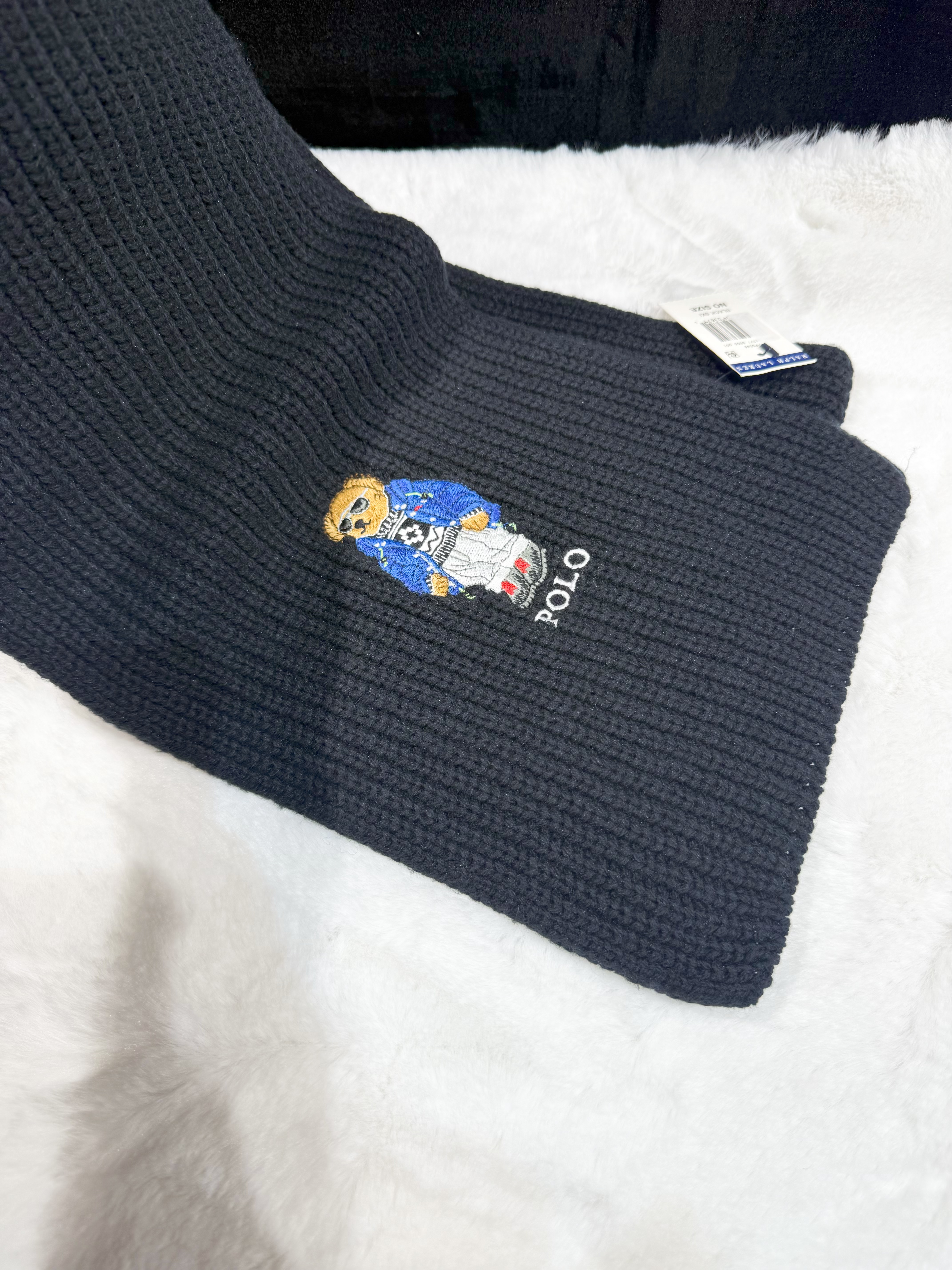Polo scarf bear navy