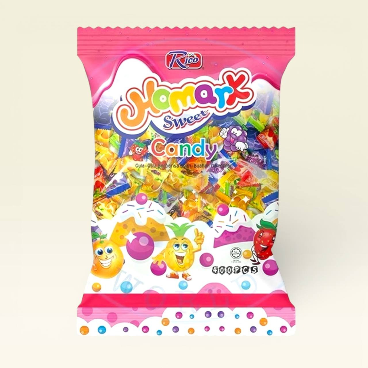 Rico Homark Sweet Candy Buah-Buahan Campuran Gula 450pcs