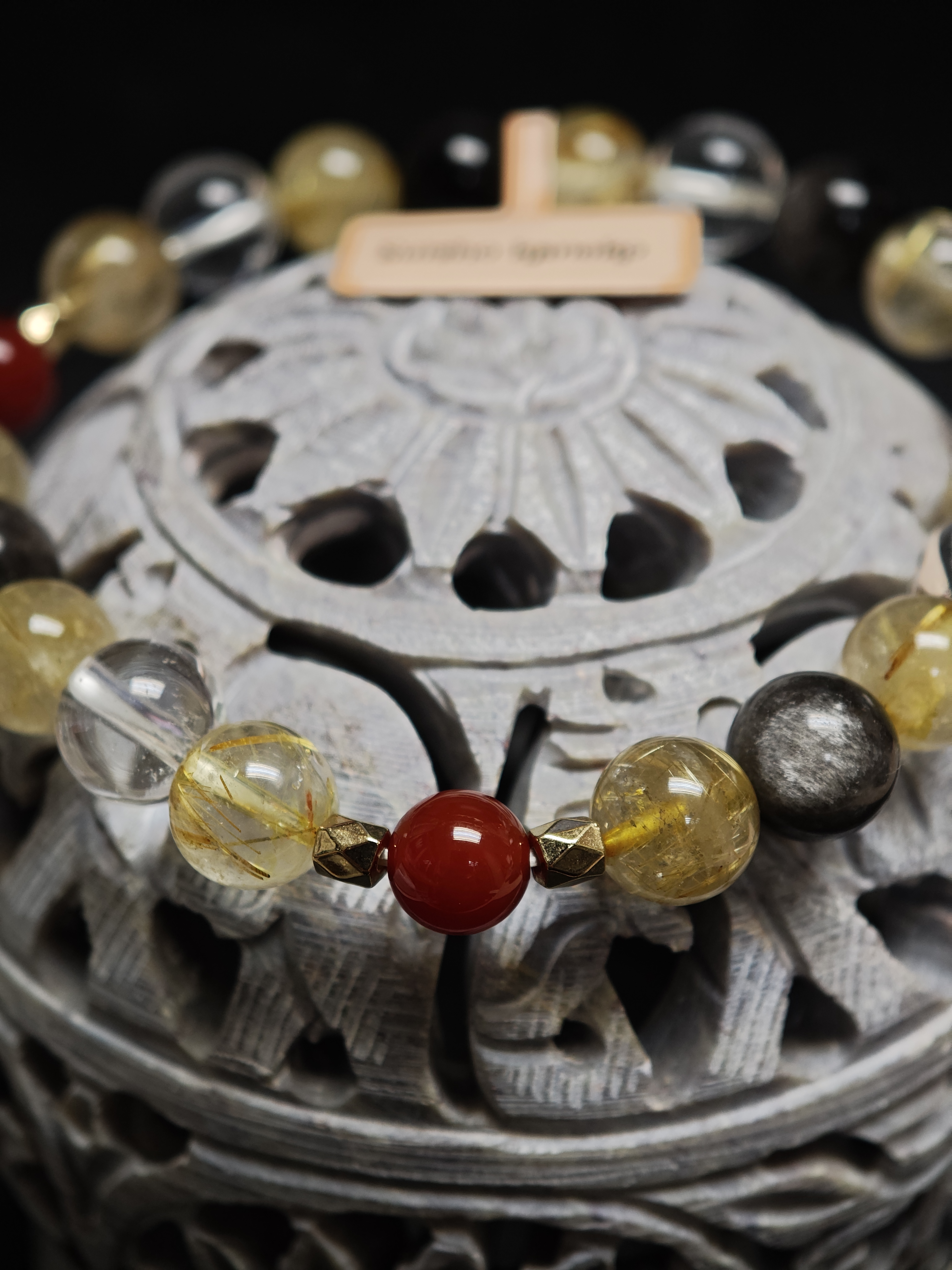 ✨新品DIY水晶手串✨實物拍攝📷✨✨🩸紅瑪瑙✨白水晶✨金髮晶✨🤍銀曜石✨