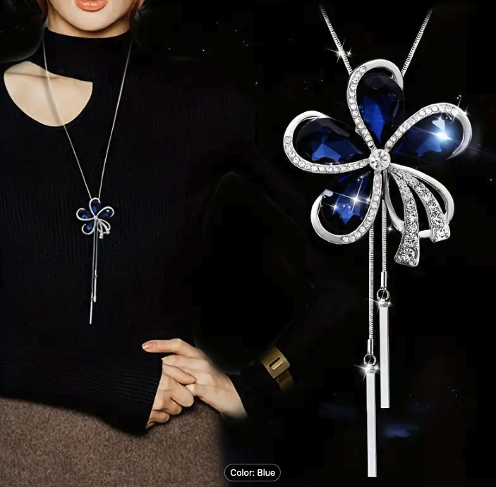 Floral Vintage Long Necklace