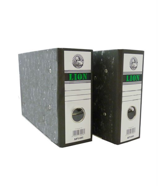 Lion Voucher File AFV401 – 3" Lever Arch Voucher File | Embossed PVC Cover, Durable Ring Binder | File Baucar / Arch File